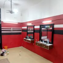 Salon rouge moderne
